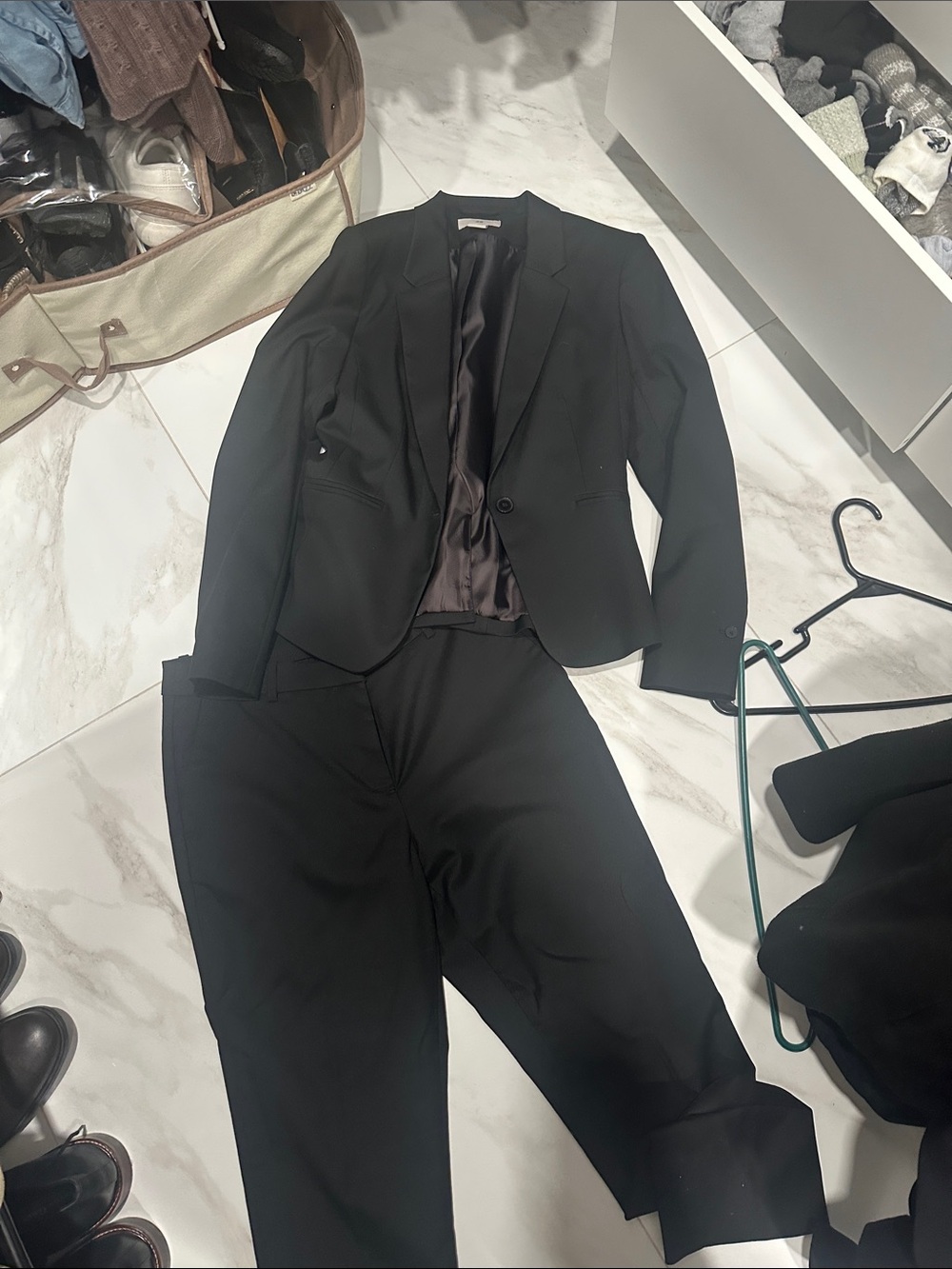 H&M Classic Black Women's Suit Blazer and Trousers Set